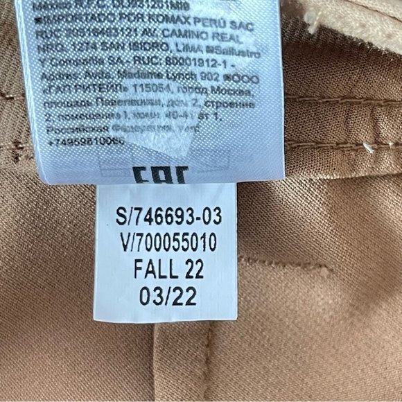❌SOLD❌ BANANA Republic SLIM REFINED STRETCH CARGO PANT Cream High waist Tapered - Picture 12 of 16